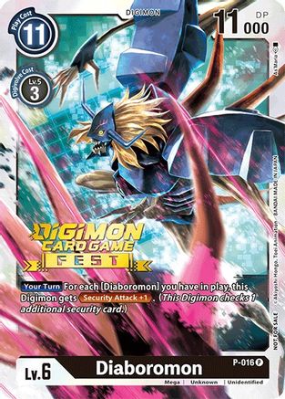 Diaboromon - P-016 (Digimon Card Game Fest 2022) (P-016) - Digimon Promotion Cards Foil - Premium Digimon Single from Bandai - Just $0.27! Shop now at Game Crave Tournament Store