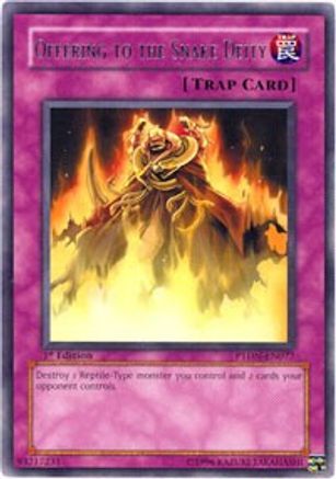 Offering to the Snake Deity (PTDN-EN077) - Phantom Darkness 1st Edition - Premium Yugioh Single from Konami - Just $0.45! Shop now at Game Crave Tournament Store