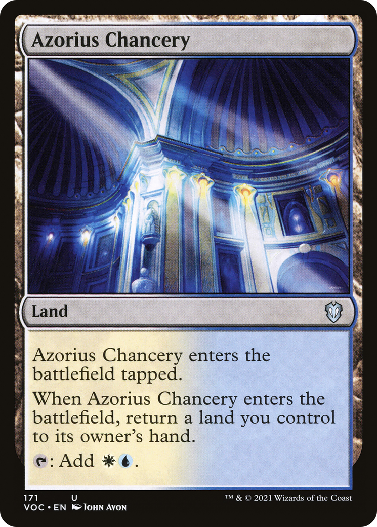 Azorius Chancery (VOC-171) - Crimson Vow Commander - Premium MTG Single from Wizards of the Coast - Just $0.08! Shop now at Game Crave Tournament Store
