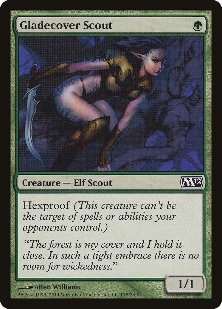 Gladecover Scout (M12-178) - Magic 2012 Foil - Premium MTG Single from Wizards of the Coast - Just $0.84! Shop now at Game Crave Tournament Store