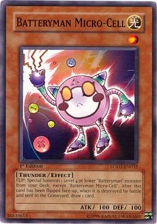Batteryman Micro-Cell (LODT-EN032) - Light of Destruction 1st Edition - Premium Yugioh Single from Konami - Just $0.29! Shop now at Game Crave Tournament Store