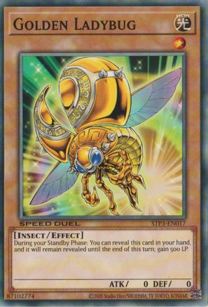Golden Ladybug (STP3-EN017) - Speed Duel: Tournament Pack 3 Unlimited - Premium Yugioh Single from Konami - Just $1.98! Shop now at Game Crave Tournament Store