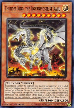 Thunder King, the Lightningstrike Kaiju (SDAZ-EN008) - Structure Deck: Albaz Strike 1st Edition - Premium Yugioh Single from Konami - Just $0.25! Shop now at Game Crave Tournament Store