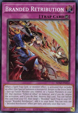 Branded Retribution (SDAZ-EN032) - Structure Deck: Albaz Strike 1st Edition - Premium Yugioh Single from Konami - Just $0.25! Shop now at Game Crave Tournament Store