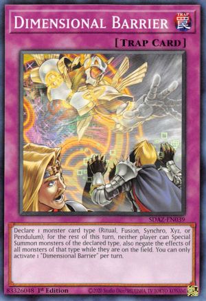 Dimensional Barrier (SDAZ-EN039) - Structure Deck: Albaz Strike 1st Edition - Premium Yugioh Single from Konami - Just $0.30! Shop now at Game Crave Tournament Store