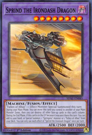 Sprind the Irondash Dragon (SDAZ-EN045) - Structure Deck: Albaz Strike 1st Edition - Premium Yugioh Single from Konami - Just $0.25! Shop now at Game Crave Tournament Store