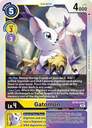 Gatomon (ST10-04) - Starter Deck 10: Parallel World Tactician Foil - Premium Digimon Single from Bandai - Just $0.96! Shop now at Game Crave Tournament Store
