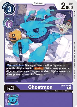 Ghostmon (ST10-07) - Starter Deck 10: Parallel World Tactician - Premium Digimon Single from Bandai - Just $0.25! Shop now at Game Crave Tournament Store