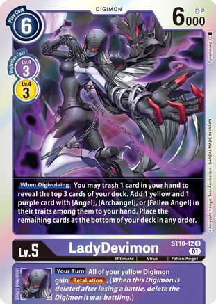 LadyDevimon (ST10-12) - Starter Deck 10: Parallel World Tactician Foil - Premium Digimon Single from Bandai - Just $0.25! Shop now at Game Crave Tournament Store