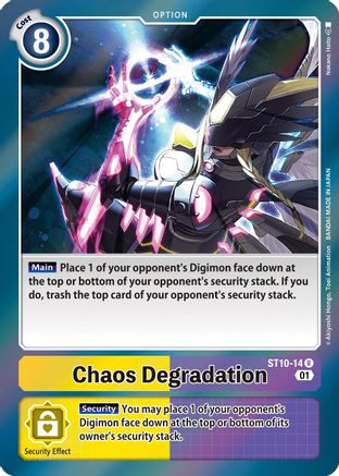 Chaos Degradation (ST10-14) - Starter Deck 10: Parallel World Tactician Foil - Premium Digimon Single from Bandai - Just $0.61! Shop now at Game Crave Tournament Store