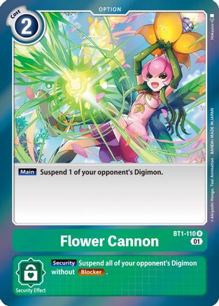 Flower Cannon (Parallel Rare) (BT1-110) - Starter Deck 09: Ultimate Ancient Dragon Foil - Premium Digimon Single from Bandai - Just $0.25! Shop now at Game Crave Tournament Store