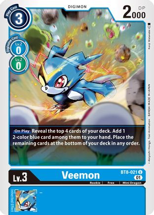 Veemon (BT8-021) - New Awakening - Premium Digimon Single from Bandai - Just $0.25! Shop now at Game Crave Tournament Store