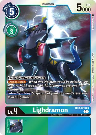 Lighdramon (BT8-053) - New Awakening Foil - Premium Digimon Single from Bandai - Just $0.41! Shop now at Game Crave Tournament Store