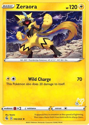 Zeraora - 102/264 (#5 Pikachu Stamped) 102 - Battle Academy 2022 - Premium Pokemon Single from Nintendo - Just $0.50! Shop now at Game Crave Tournament Store