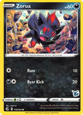 Zorua - 170/264 (Eevee Stamped) 170 - Battle Academy 2022 - Premium Pokemon Single from Nintendo - Just $0.50! Shop now at Game Crave Tournament Store