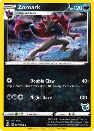 Zoroark - 171/264 (Eevee Stamped) 171 - Battle Academy 2022 - Premium Pokemon Single from Nintendo - Just $0.50! Shop now at Game Crave Tournament Store