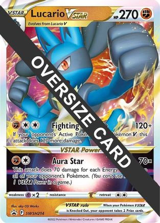 Lucario VSTAR - SWSH214 SWSH214 - Jumbo Cards Holofoil - Premium Pokemon Single from Nintendo - Just $1.85! Shop now at Game Crave Tournament Store