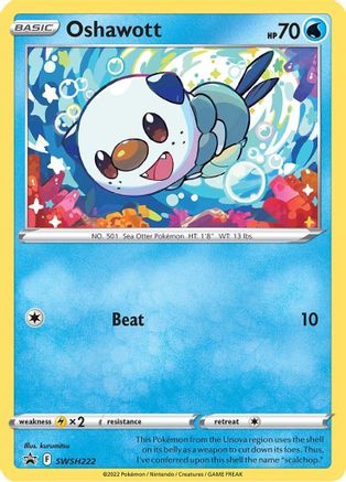 Oshawott SWSH222/307 - SWSH Black Star Promos Holofoil - Premium Pokemon Single from Nintendo - Just $0.50! Shop now at Game Crave Tournament Store