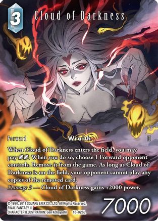 Cloud of Darkness (Full Art) (EMISSARIES OF LIGHT) Foil - Premium Final Fantasy Single from Emissaries of Light - Just $12.12! Shop now at Game Crave Tournament Store