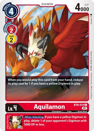 Aquilamon (BT8-010) - New Awakening - Premium Digimon Single from Bandai - Just $0.08! Shop now at Game Crave Tournament Store