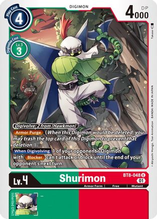 Shurimon (BT8-048) - New Awakening - Premium Digimon Single from Bandai - Just $0.25! Shop now at Game Crave Tournament Store