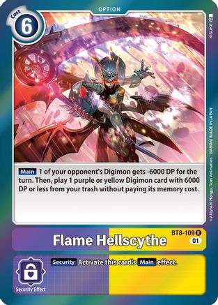 Flame Hellscythe (BT8-109) - New Awakening Foil - Premium Digimon Single from Bandai - Just $0.14! Shop now at Game Crave Tournament Store