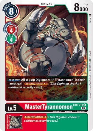 MasterTyrannomon (BT8-016) - New Awakening - Premium Digimon Single from Bandai - Just $0.25! Shop now at Game Crave Tournament Store
