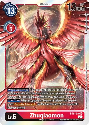 Zhuqiaomon (BT8-019) - New Awakening Foil - Premium Digimon Single from Bandai - Just $0.25! Shop now at Game Crave Tournament Store