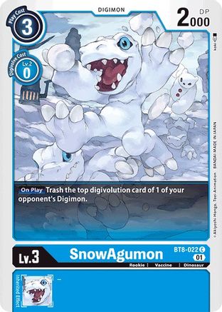 SnowAgumon (BT8-022) - New Awakening - Premium Digimon Single from Bandai - Just $0.25! Shop now at Game Crave Tournament Store