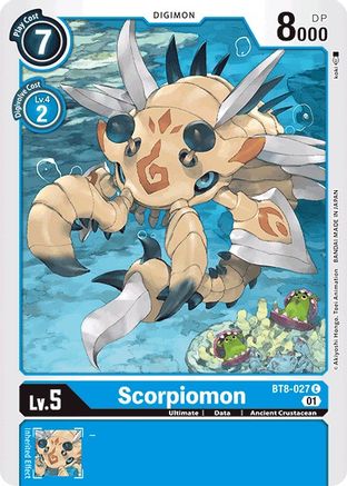 Scorpiomon (BT8-027) - New Awakening - Premium Digimon Single from Bandai - Just $0.08! Shop now at Game Crave Tournament Store