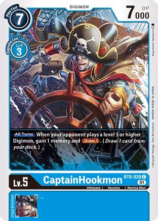 CaptainHookmon (BT8-028) - New Awakening - Premium Digimon Single from Bandai - Just $0.25! Shop now at Game Crave Tournament Store