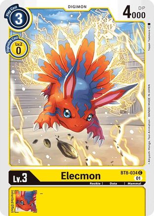 Elecmon (BT8-034) - New Awakening - Premium Digimon Single from Bandai - Just $0.08! Shop now at Game Crave Tournament Store