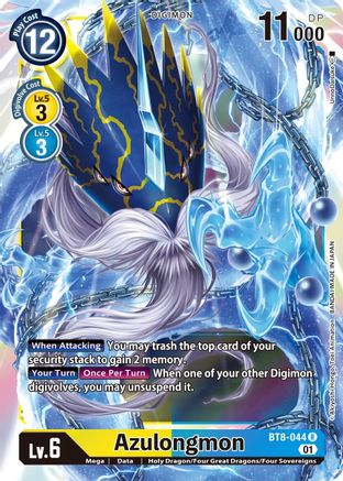 Azulongmon (BT8-044) - New Awakening Foil - Premium Digimon Single from Bandai - Just $0.25! Shop now at Game Crave Tournament Store