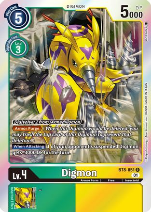 Digmon (BT8-051) - New Awakening Foil - Premium Digimon Single from Bandai - Just $0.25! Shop now at Game Crave Tournament Store