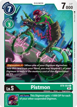 Pistmon (BT8-054) - New Awakening - Premium Digimon Single from Bandai - Just $0.25! Shop now at Game Crave Tournament Store