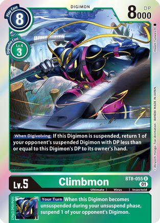 Climbmon (BT8-055) - New Awakening Foil - Premium Digimon Single from Bandai - Just $0.25! Shop now at Game Crave Tournament Store