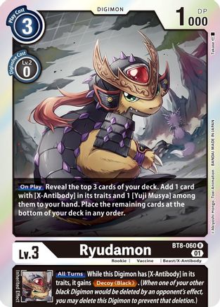 Ryudamon (BT8-060) - New Awakening Foil - Premium Digimon Single from Bandai - Just $0.26! Shop now at Game Crave Tournament Store