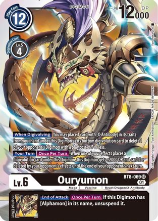 Ouryumon (BT8-069) - New Awakening Foil - Premium Digimon Single from Bandai - Just $0.38! Shop now at Game Crave Tournament Store