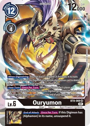 Ouryumon (BT8-069) - New Awakening Foil - Premium Digimon Single from Bandai - Just $0.53! Shop now at Game Crave Tournament Store