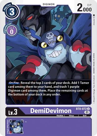 DemiDevimon (BT8-072) - New Awakening - Premium Digimon Single from Bandai - Just $0.25! Shop now at Game Crave Tournament Store
