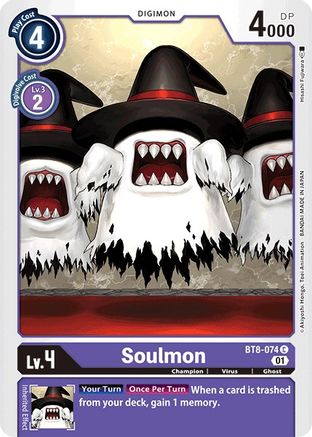 Soulmon (BT8-074) - New Awakening - Premium Digimon Single from Bandai - Just $0.25! Shop now at Game Crave Tournament Store