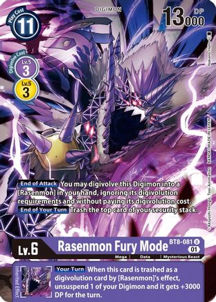 Rasenmon Fury Mode (BT8-081) - New Awakening - Premium Digimon Single from Bandai - Just $0.25! Shop now at Game Crave Tournament Store