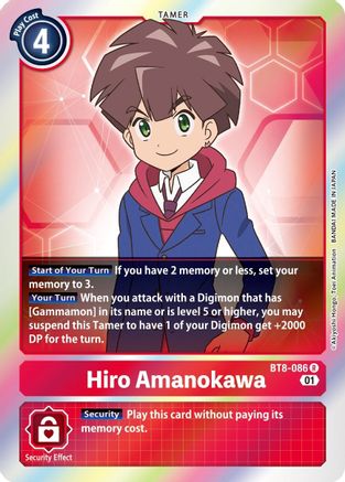 Hiro Amanokawa (BT8-086) - New Awakening Foil - Premium Digimon Single from Bandai - Just $0.39! Shop now at Game Crave Tournament Store