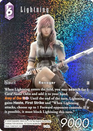 Lightning (Full Art Reprint) (EMISSARIES OF LIGHT) Foil - Premium Final Fantasy Single from Emissaries of Light - Just $40.98! Shop now at Game Crave Tournament Store