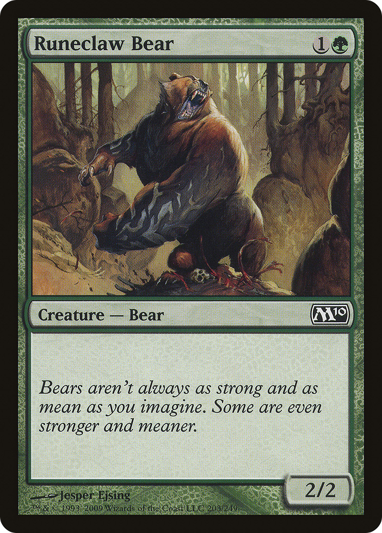 Runeclaw Bear (M10-203) - Magic 2010 Foil - Premium MTG Single from Wizards of the Coast - Just $0.71! Shop now at Game Crave Tournament Store