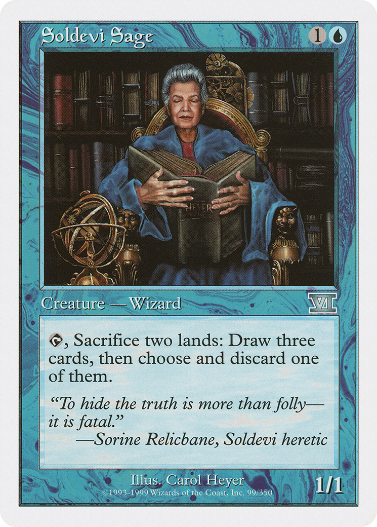 Soldevi Sage (6ED-099) - Classic Sixth Edition - Premium MTG Single from Wizards of the Coast - Just $0.25! Shop now at Game Crave Tournament Store