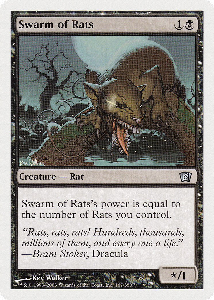 Swarm of Rats (8ED-167) - Eighth Edition - Premium MTG Single from Wizards of the Coast - Just $3.09! Shop now at Game Crave Tournament Store