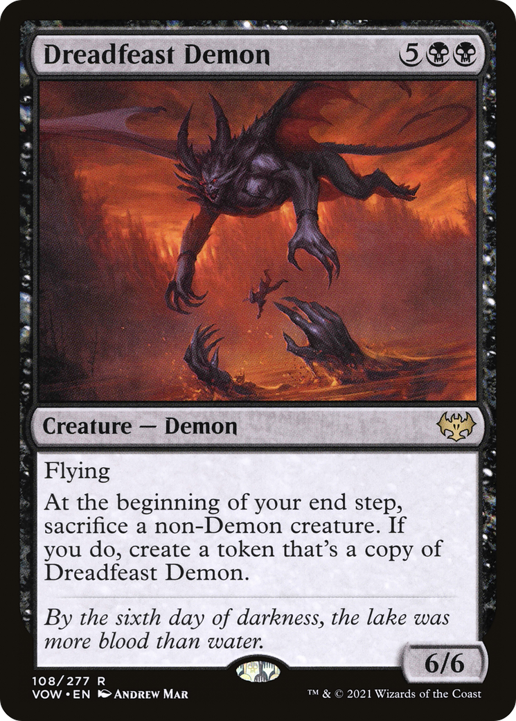 Dreadfeast Demon (VOW-108) - Innistrad: Crimson Vow - Premium MTG Single from Wizards of the Coast - Just $0.25! Shop now at Game Crave Tournament Store