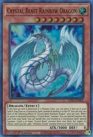 Crystal Beast Rainbow Dragon (GFP2-EN001) - Ghosts From the Past: The 2nd Haunting 1st Edition - Premium Yugioh Single from Konami - Just $0.25! Shop now at Game Crave Tournament Store