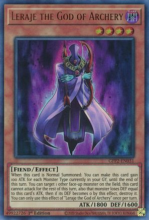 Leraje the God of Archery (GFP2-EN031) - Ghosts From the Past: The 2nd Haunting 1st Edition - Premium Yugioh Single from Konami - Just $0.25! Shop now at Game Crave Tournament Store